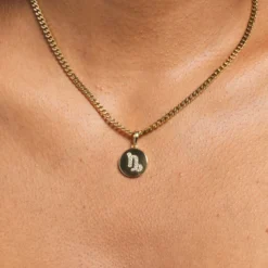 Capricorn Micro Coin Pendant