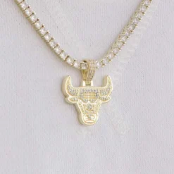 18k Vermeil Chicago Bulls Micro Pendant