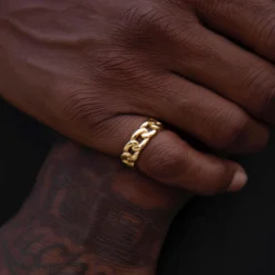 Fashion Jewelry Discount Store -Fashion Jewelry Discount Store cuban band ring gld men the gld shop 1 scaled