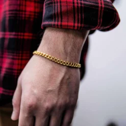 Cuban Link Bracelet In Yellow Gold - 5mm
