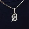Detroit Tigers Micro Pendant In White Gold