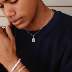 Detroit Tigers Micro Pendant In White Gold -Fashion Jewelry Discount Store detroit tigers micro pendant in white gold gld men the gld shop 3 scaled