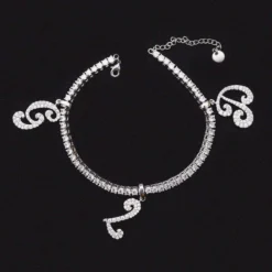 Diamond Script Font Anklet -Fashion Jewelry Discount Store diamond script font anklet gld women the gld shop 3