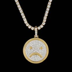 Double-Sided Face Pendant -Fashion Jewelry Discount Store double sided face pendant gld men the gld shop 11