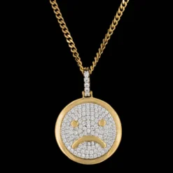 Double-Sided Face Pendant -Fashion Jewelry Discount Store double sided face pendant gld men the gld shop 6