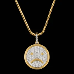 Double-Sided Face Pendant -Fashion Jewelry Discount Store double sided face pendant gld men the gld shop 7