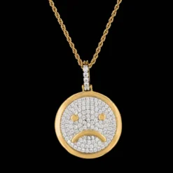 Double-Sided Face Pendant -Fashion Jewelry Discount Store double sided face pendant gld men the gld shop 8