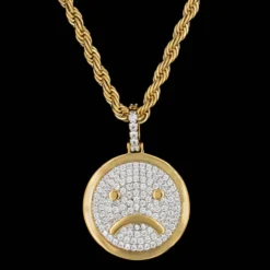 Double-Sided Face Pendant -Fashion Jewelry Discount Store double sided face pendant gld men the gld shop 9