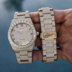 42MM Fully Iced Alpha Era In Gold -Fashion Jewelry Discount Store fully iced alpha era in gold gld men the gld shop 5