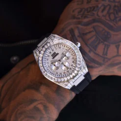 42MM Fully Iced Baguette Alpha Era W/ Rubber Strap 7 42MM Fully Iced Baguette Alpha Era W/ Rubber Strap -Fashion Jewelry Discount Store fully iced baguette alpha era w rubber strap gld men the gld shop 3