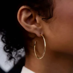Plain Gold Hoop Earrings