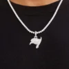 Tampa Bay Buccaneers Micro Logo Pendant - White Gold