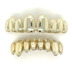 Golden Dripping Grillz In Yellow Gold