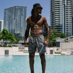 Grey Summer Board Shorts -Fashion Jewelry Discount Store grey summer board shorts gld men the gld shop 4 scaled