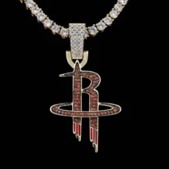 Houston Rockets Pendant In Yellow Gold -Fashion Jewelry Discount Store houston rockets pendant in yellow gold gld men the gld shop 9