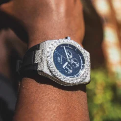 42MM Iced Alpha Era 316 W/ Rubber Strap -Fashion Jewelry Discount Store iced alpha era 316 w rubber strap gld men the gld shop 5 scaled