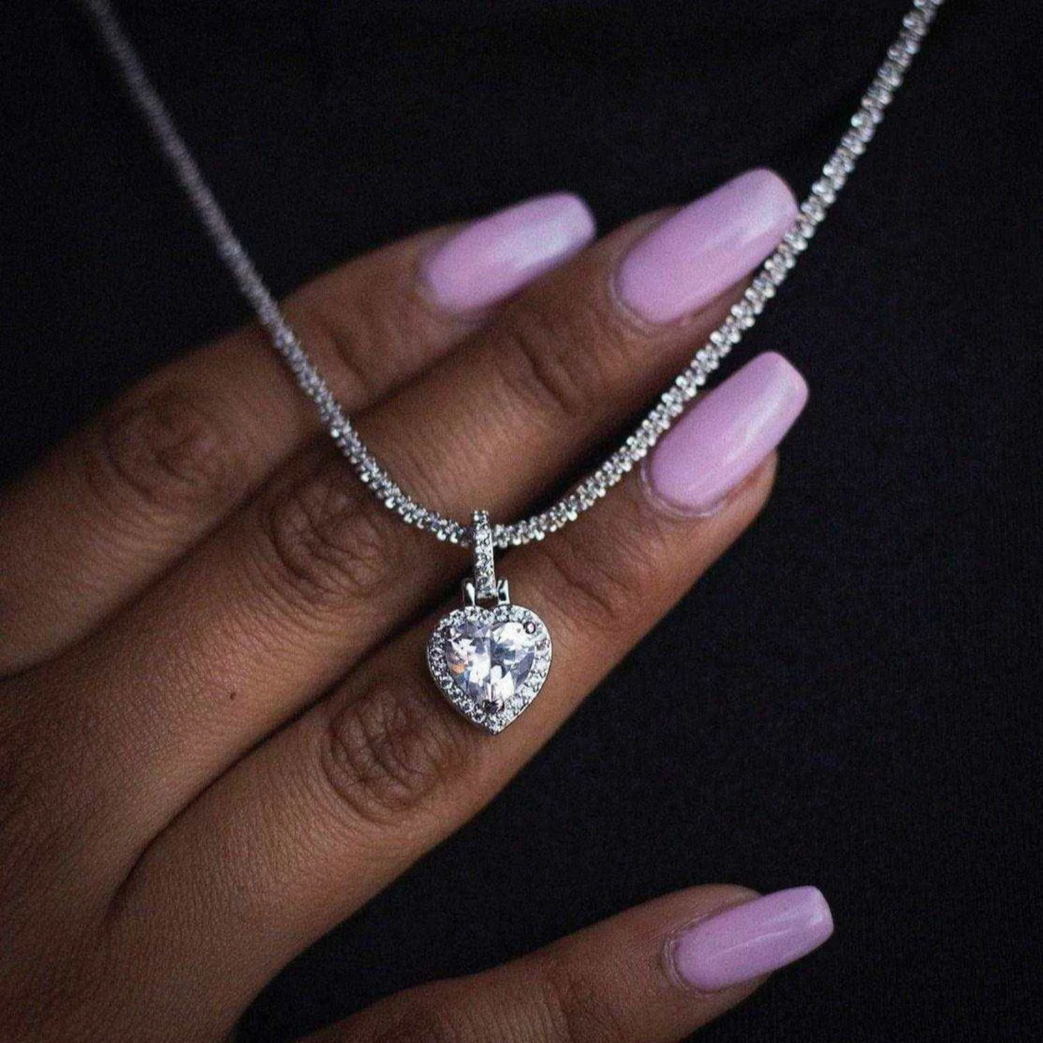 Iced Heart Pendant 1 Iced Heart Pendant