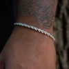 Rope Bracelet In White Gold - 4mm