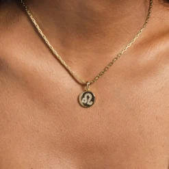 Leo Micro Coin Pendant