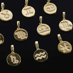 Libra Micro Coin Pendant -Fashion Jewelry Discount Store libra micro coin pendant gld women the gld shop 4