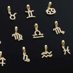 Libra Pave Pendant -Fashion Jewelry Discount Store libra pave pendant gld women the gld shop 3