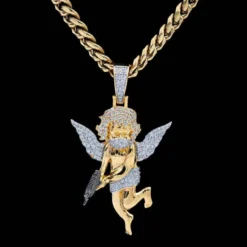 Masked Angel Pendant 24 Masked Angel Pendant -Fashion Jewelry Discount Store masked angel pendant gld men the gld shop 12