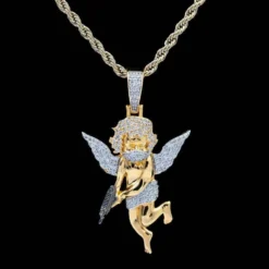 Masked Angel Pendant 19 Masked Angel Pendant -Fashion Jewelry Discount Store masked angel pendant gld men the gld shop 7