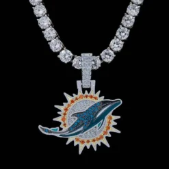 Miami Dolphins Pendant -Fashion Jewelry Discount Store miami dolphins pendant gld men the gld shop 13