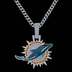 Miami Dolphins Pendant -Fashion Jewelry Discount Store miami dolphins pendant gld men the gld shop 7