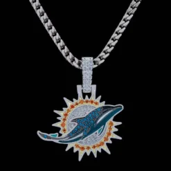 Miami Dolphins Pendant -Fashion Jewelry Discount Store miami dolphins pendant gld men the gld shop 8
