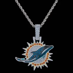 Miami Dolphins Pendant -Fashion Jewelry Discount Store miami dolphins pendant gld men the gld shop 9