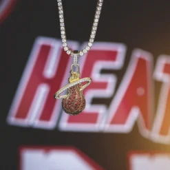 Miami Heat Pendant -Fashion Jewelry Discount Store miami heat pendant gld men the gld shop 1 scaled