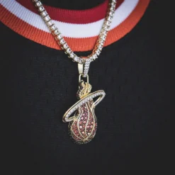 Miami Heat Pendant -Fashion Jewelry Discount Store miami heat pendant gld men the gld shop 3 scaled