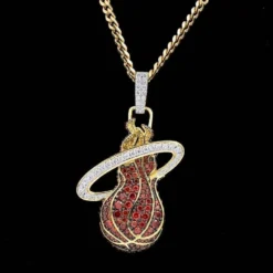 Miami Heat Pendant -Fashion Jewelry Discount Store miami heat pendant gld men the gld shop 5