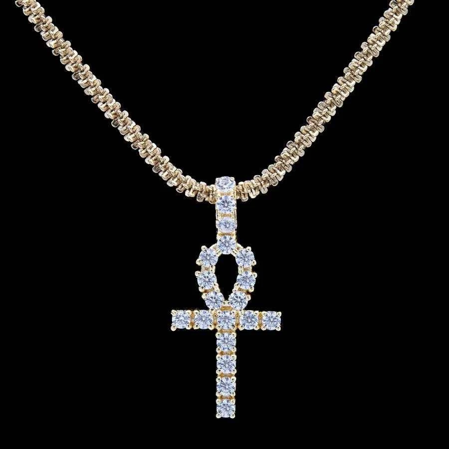 Micro Ankh Cross In Yellow Gold 5 Micro Ankh Cross In Yellow Gold - Image 5