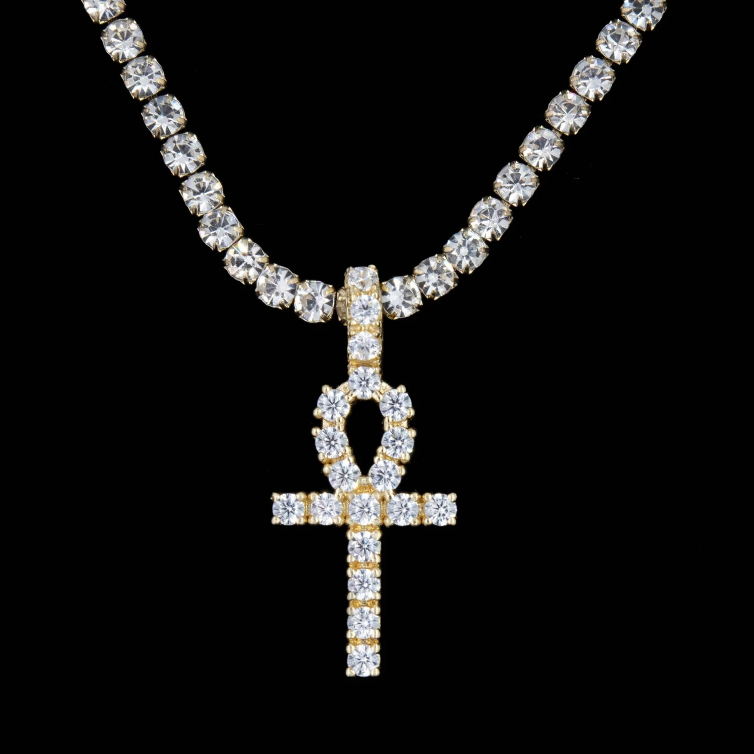 Micro Ankh Cross In Yellow Gold 6 Micro Ankh Cross In Yellow Gold - Image 6