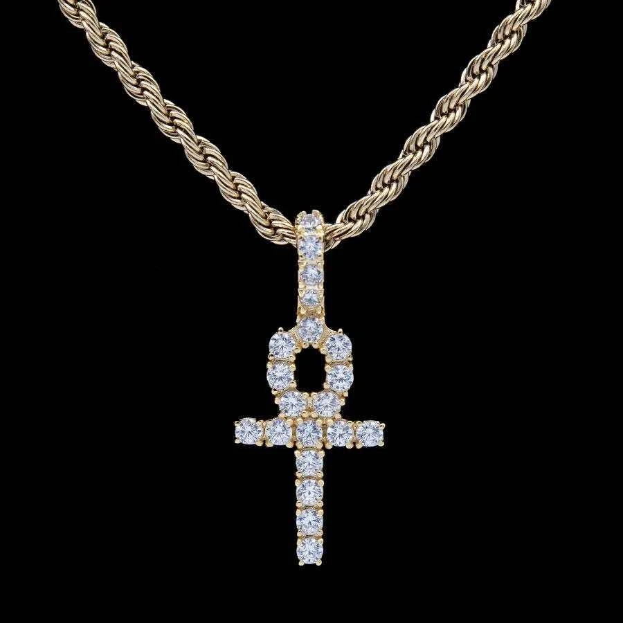 Micro Ankh Cross In Yellow Gold 7 Micro Ankh Cross In Yellow Gold - Image 7