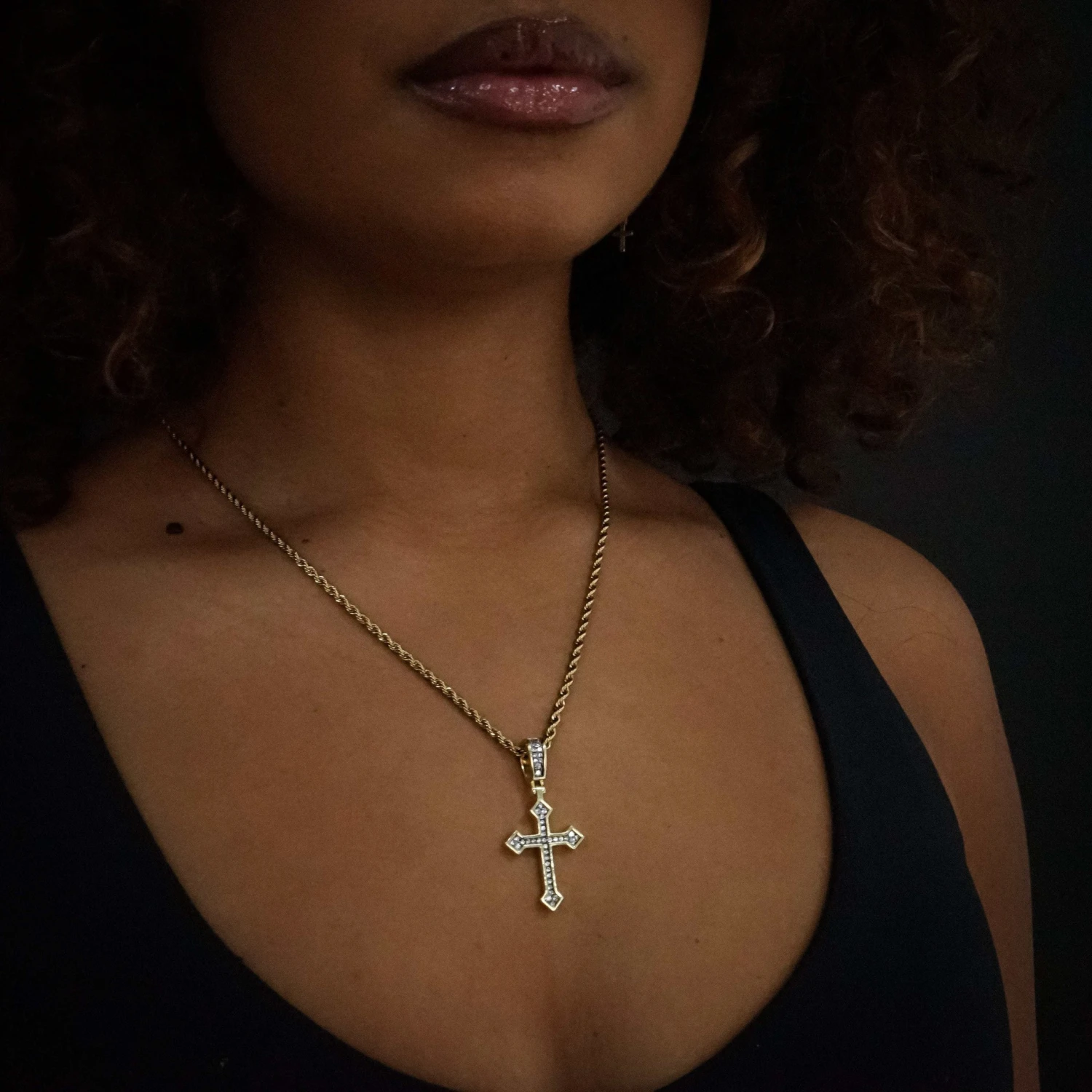 Micro Celtic Cross V.2 In Yellow Gold 3 Micro Celtic Cross V.2 In Yellow Gold - Image 3