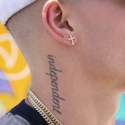 Micro Cross Stud Earrings -Fashion Jewelry Discount Store micro cross stud earrings gld men the gld shop 4