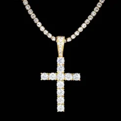 Micro Diamond Cross In Yellow Gold 10 Micro Diamond Cross In Yellow Gold -Fashion Jewelry Discount Store micro diamond cross in yellow gold gld women the gld shop 6