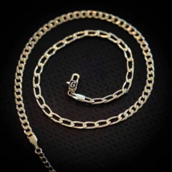 Mixed Link Necklace In Yellow Gold 10 Mixed Link Necklace In Yellow Gold -Fashion Jewelry Discount Store mixed link necklace adjustable in yellow gold gld women the gld shop 5