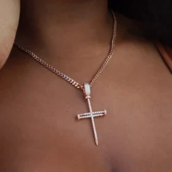 Nail Cross In Rose Gold