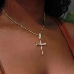 Nail Cross In Yellow Gold