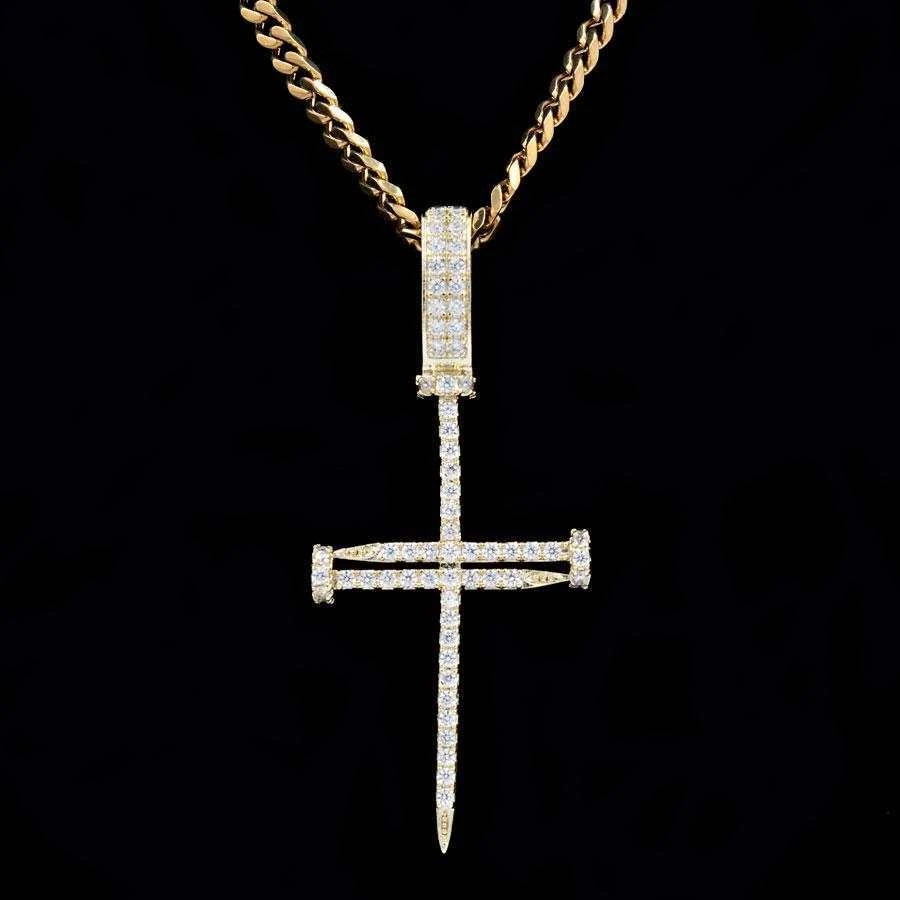 Nail Cross In Yellow Gold 2 Nail Cross In Yellow Gold - Image 2