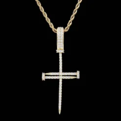 Nail Cross In Yellow Gold 11 Nail Cross In Yellow Gold -Fashion Jewelry Discount Store nail cross in yellow gold gld women the gld shop 4