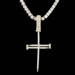 Nail Cross In Yellow Gold 14 Nail Cross In Yellow Gold -Fashion Jewelry Discount Store nail cross in yellow gold gld women the gld shop 7