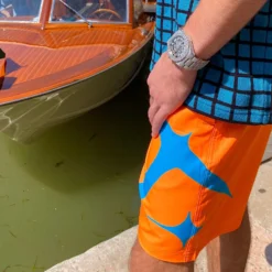 Neon Orange Summer Board Shorts -Fashion Jewelry Discount Store neon orange summer board shorts gld men the gld shop 5
