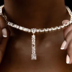 Multi Stone Lariat Necklace In Yellow Gold -Fashion Jewelry Discount Store new 83435ca5 af1c 4d8f 9cee cb21cdfa3f30