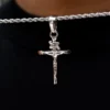Crucifix In White Gold