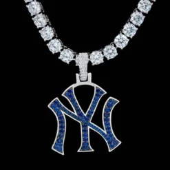 NY Yankees Pendant In White Gold -Fashion Jewelry Discount Store ny yankees pendant in white gold gld men the gld shop 10